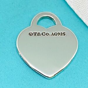 Tiffany & co engravable heart charm silver  New with box